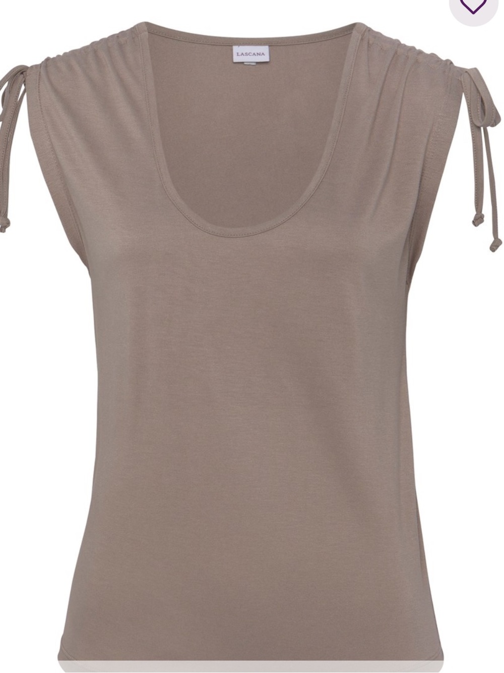 Lascana Taupe Tie Shoulder Blouse